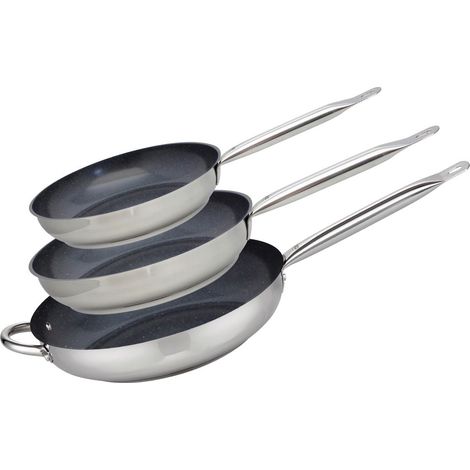 Set de 3 Poêles 24, 28 et 32 cm céramique sans PFAS Profi Therm Platinum Elo