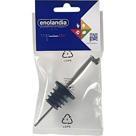 TAPPO VERSATORE 10,5 × 3 cm - colore nero  - ENOLANDIA