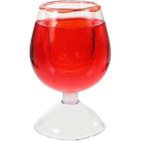 Accessoires de farce pour verre à vin : verre à vin interactif rempli de liquide, verre à vin amusant et trompeur (1/4)