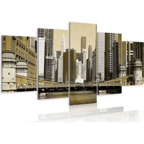 Tableau Imprimé "New York Vintage" 50 x 100 cm (1/2)