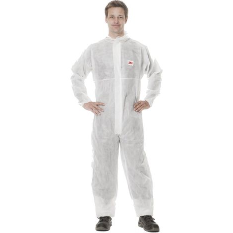 Mono trabajo l capucha pp desechable blanco p4500 3m