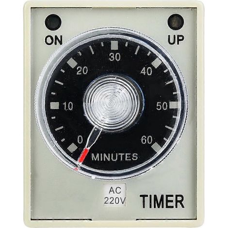 AH3-3 Zeitrelais Elektronischer Typ Einstellbare Auslöseverzögerung Zeitrelais 8 Pins 60Min(220V) (1/4)
