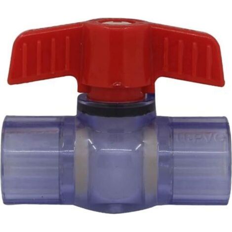 PVC ball valve 20 25 32 40 50 63mm glue valve spherical ball valve ball swimming pool ball valve (Inner Diameter 32mm) (1/5)