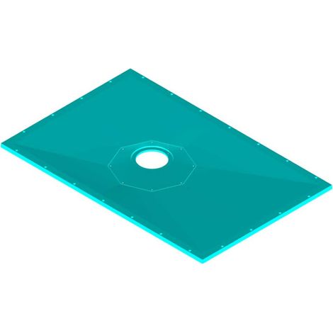 AKW Tuff Form8 Rectangular Wet Room Floor Former with Rotatable Drain Outlet 1400mm x 900mm (1/5)