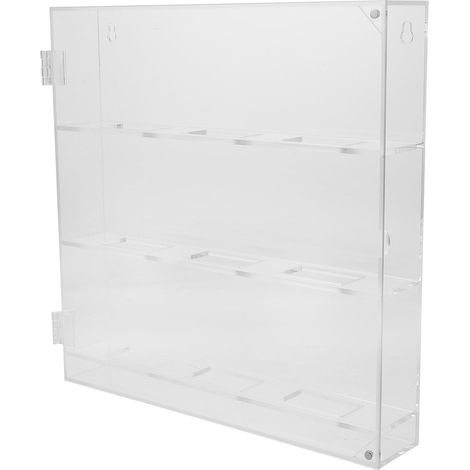 Présentoir Mural pour Rondelles de Hockey en Acrylique Transparent Vitrine Murale à 3 Niveaux pour 9 Palets Support Fermé Anti-Poussière Rangement Compact pour Collection et (1/5)