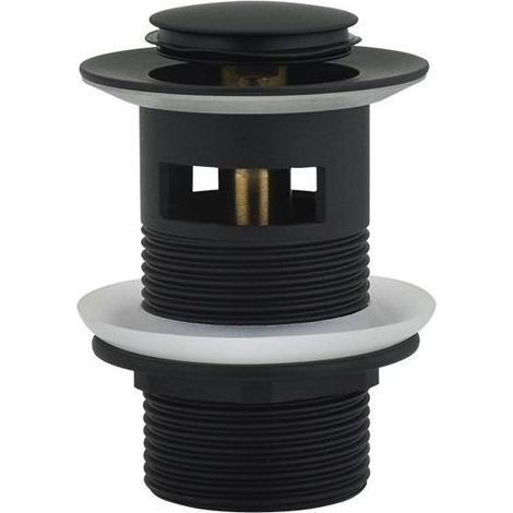 1PCS Bonde de Lavabo avec Trop-Plein, Vidage Lavabo Pop-up, Bonde de Vidage Universelle, Noir Mat (1/5)