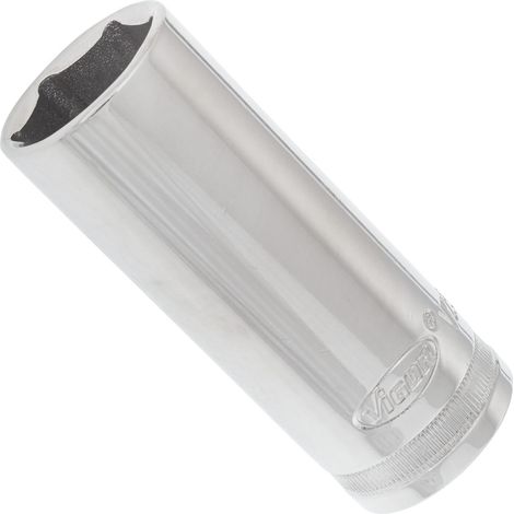 VIGOR Steckschlüsseleinsatz, lang, 1/2 (12,5 mm) Vierkant hohl, Außen Sechskant Profil, SW 22 mm (1/2)