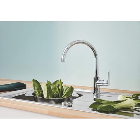 Grifo de Lavabo Grohe BauCurve Monomando S-Size Ahorro Agua y Vaciado