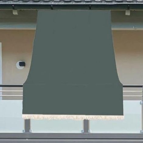 Tenda da sole 140x300 cm a caduta in poliestere da balcone ombreggiante - Grigia (1/5)