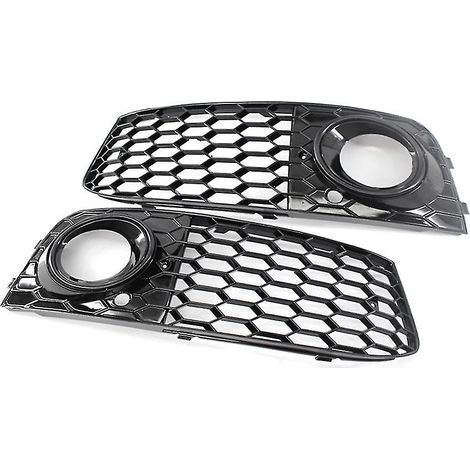 Grille de feu antibrouillard en nid d'abeille pour Audi A4 B8 RS4 2009-2012, noir brillant, référence 8KD807682 (1/5)