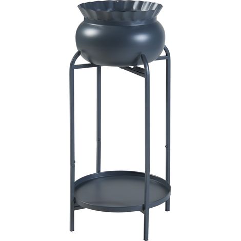 Soporte para plantas de exterior 60 x 27 x 27 cm negro 030010333