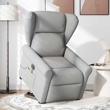 Maison Exclusive - Massagesessel mit Aufstehhilfe Elektrisch Wolk