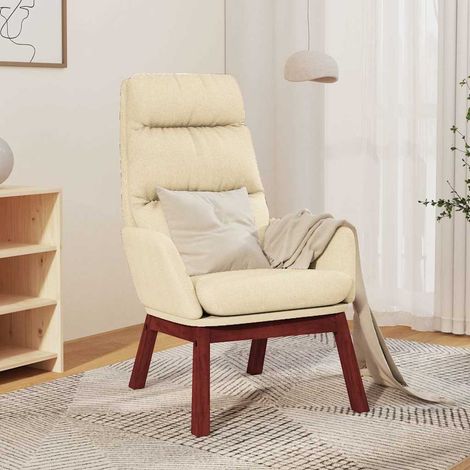 vidaXL Sillón de relax de tela color crema (1/5)