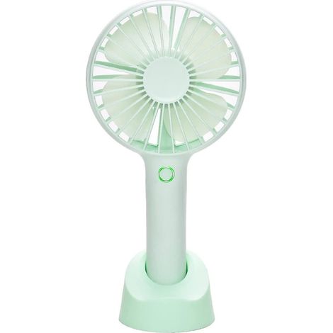 mini Ventilateur Portatif Portable Usb Rechargeable Main Avec Ventilateur Main Avec Base, Batterie 2500mah, 4 Modes Pour La Maison, Le Bureau, L (1/5)