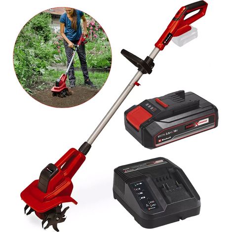 Einhell 18v Cordless Tiller Cultivator 20cm Power X-Change GE-CR 18/20 1 x 2.5ah