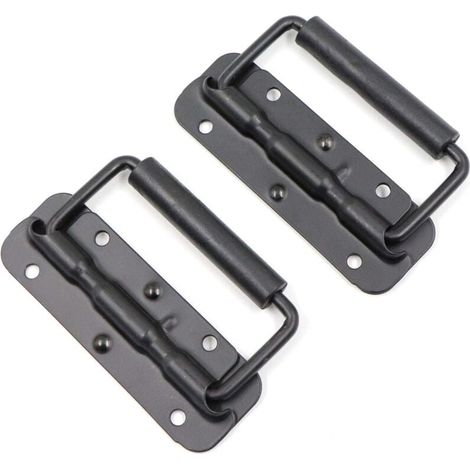 Poignées Traction d'Acier Inoxydable Boîte Poignée Levage Boîte Outils Ressort Poignée Pliante Acier Inoxydable Poignée Caisse Poignées Traction Ressort  2 Pièces（120mm）-LIAIKI (1/5)