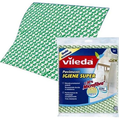 Paño para suelos de higiene, paquete de 3 piezas, 50x45 cm, Vileda