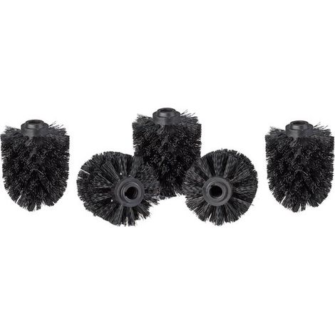 Ersatz-WC-Bürstenkopf – 5er-Set – 12-mm-Gewinde – Durchmesser 8 cm – schwarz (1/5)