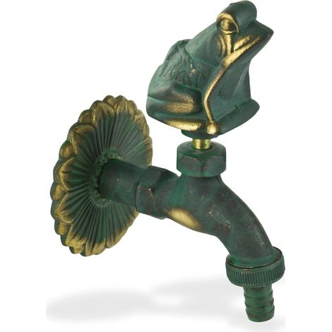 Garten Wasserhahn Frosch Nostalgie Auslaufventil 1/2 Zoll Messing