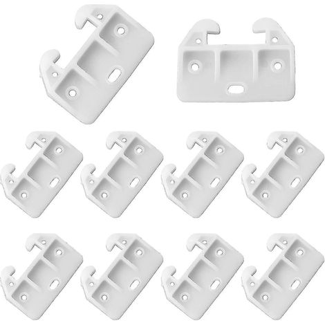 10 glissières de tiroir en plastique, supports de glissières pour tiroirs de commode et de meubles (1/5)