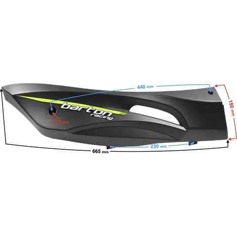 Seuil de porte droit noir-vert Falcon 50 Falcon 125 2 E5 (1/2)