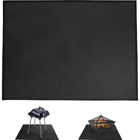 Tapis Barbecue - 100 x 152 cm - Résistant à la Chaleur Jusqu'à 1100 °C - Imperméable et Anti-huile - Pour Terrasse Patio Jardin - 1 Pièce (1/5)