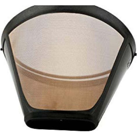 1 Pièces Filtre Cafe Reutilisable, Filtre Permanent, Filtre Universel Cafetiere, 100 Mailles Filtre à Café, Acier Inoxydable 304, avec Poignée, pour Plupart Des Cafetières (Doré) (1/4)