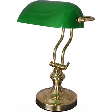 Lampe de bureau avec abat-jour vert - Idéale pour une chambre d'enfant (1/5)