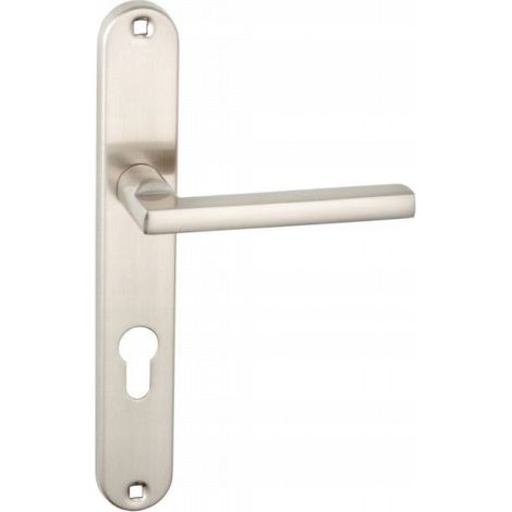 Poignée - Long Plate - 72 mm - Cylindre - Satiné - Ressort de rappel (1/3)