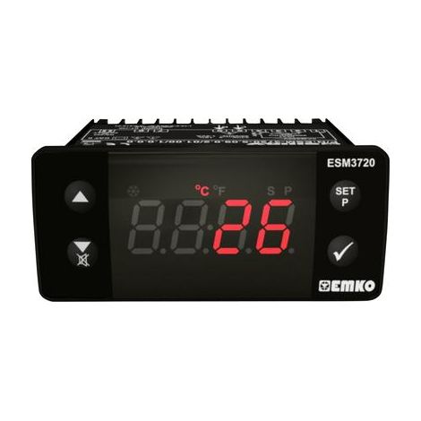 Emko ESM-3720 Termostato negro para caldera y radiador