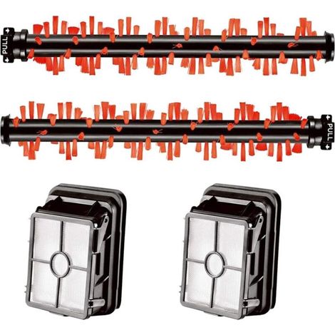 Rullo per moquette 1785, 1866, 1868, 1926, 1934 e filtro, compatibile con Bissell CrossWave. Paragonabile ai codici 1608017 e 160-8017 (set da 4).