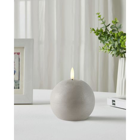 Eglo LED Kerze Leskino warmweiß 10 x Ø 10 cm taupe