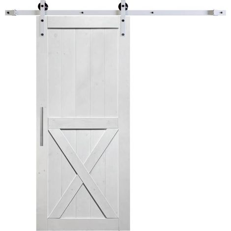 HOME DELUXE - Holzschiebetür SHIVA - Kiefernholz - 205 x 90 cm, inkl. Gleitschiene und Rollen I Holztür Wohnungstür Innentür Holzschiebetür Schiebetür Holztür Tür