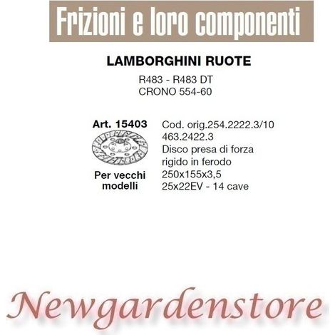 Disco TDF 15403 LAMBORGHINI 14cave R483 DT CRONO 554-60 modelos antiguos