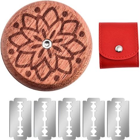 Couteau à pain rond en bois. Couteau de poche à lame rasoir, idéal pour les pizzas aérées et le pain maison. Couteau à pâte précis pour une découpe optimale. (1/5)