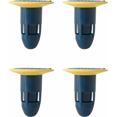 Lot de 4 déodorants anti-odeur pour nettoyage de sol de douche, hôtel, cuisine, salle de bain (bleu)-LIAIKI (1/5)