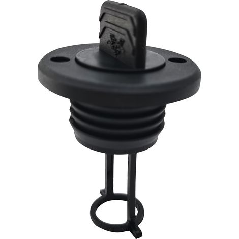Bouchon de vidange rond en nylon marin, noir et blanc, vanne de vidange arrière, bouchon de vidange pour kayak, sortie de cale - noir - plastique (1/3)