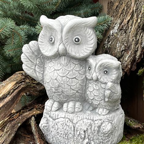 Hiboux aigle - Figurine de jardin en béton (1/5)