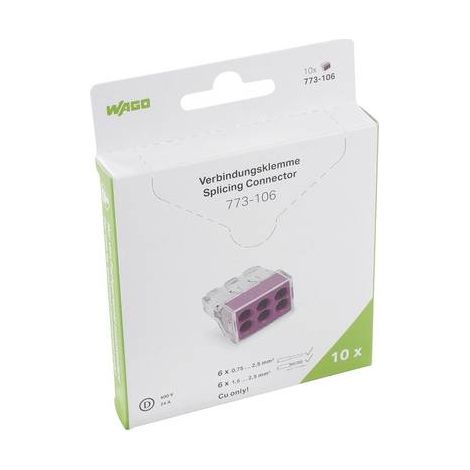 Bornes Wago para cajas de derivación plástico transparente