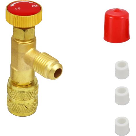 Válvula de carga de refrigerante, aleación de aluminio-cobre, compatible con R22 y R410, ALTA 1 (1/2)