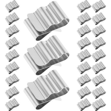 30 Clips pour Câbles Panneaux Solaires en Acier Inoxydable 201 Argenté, Gestion des Câbles pour Installation de Systèmes Photovoltaïques (1/5)