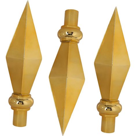 3pièces Mâts De Drapeau Têtes De Mât pour Décoration Extérieure Kit Drapeau Facile à Installer (1/5)