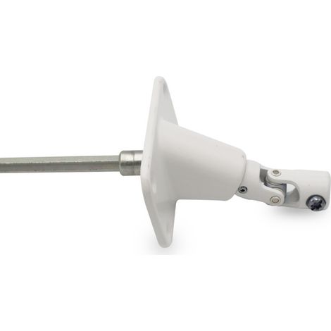 Store Menuiserie – Sortie de caisson 6 pans 7 – Diamètre 12mm – Longueur 355mm – Inclinaison 50° – Acier galvanisé pour volets roulants manuels (1/5)