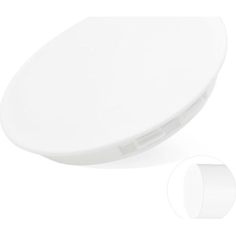 PVC Hose Cap Diameter 70-75mm with Click Lock - White Waterproof Cap for Duct, Ventilation Hose, Drainage or Rainwater - Toolless Installation (1/5)