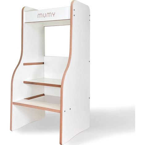 mumy easySTEP Learning Tower Montessori Antimacchia Regolabile a 3 livelli Torre di apprendimento progettata e realizzata in Italia con materiali sostenibili