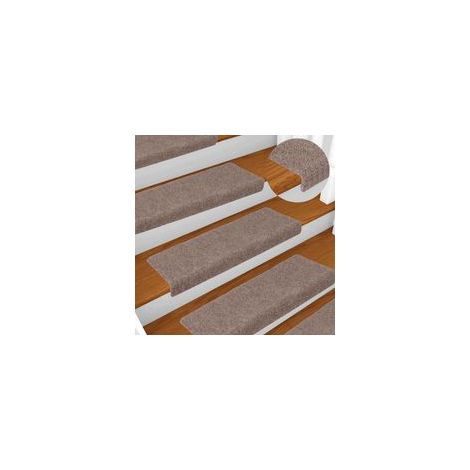Selbstklebende Treppenstreifen, 5er-Pack, 65 x 21 x 4 cm, hellbraun, rechteckiger Rand - Crezuo (1/4)