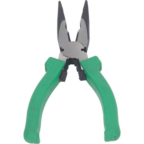 Pince à becs fins multifonctionnelle de 18 cm (7 pouces) pour dénuder les fils, pointes en acier CRV, pour la maintenance domestique et industrielle. (1/5)
