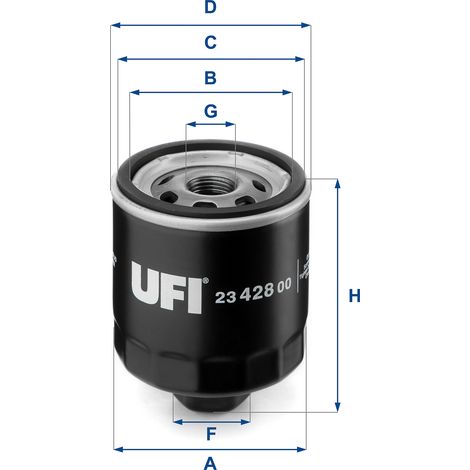 Filtro de aceite UFI 23.428.00