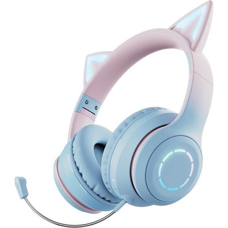 Écouteurs Bluetooth intra-auriculaires design oreilles de chat, casque sans fil mignon (1/5)