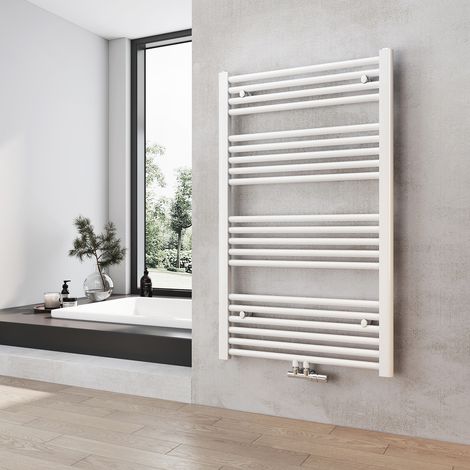 Heilmetz Badheizkörper Mittelanschluss Handtuchwärmer Handtuchheizkörper 1000x600mm Weiß (1/5)